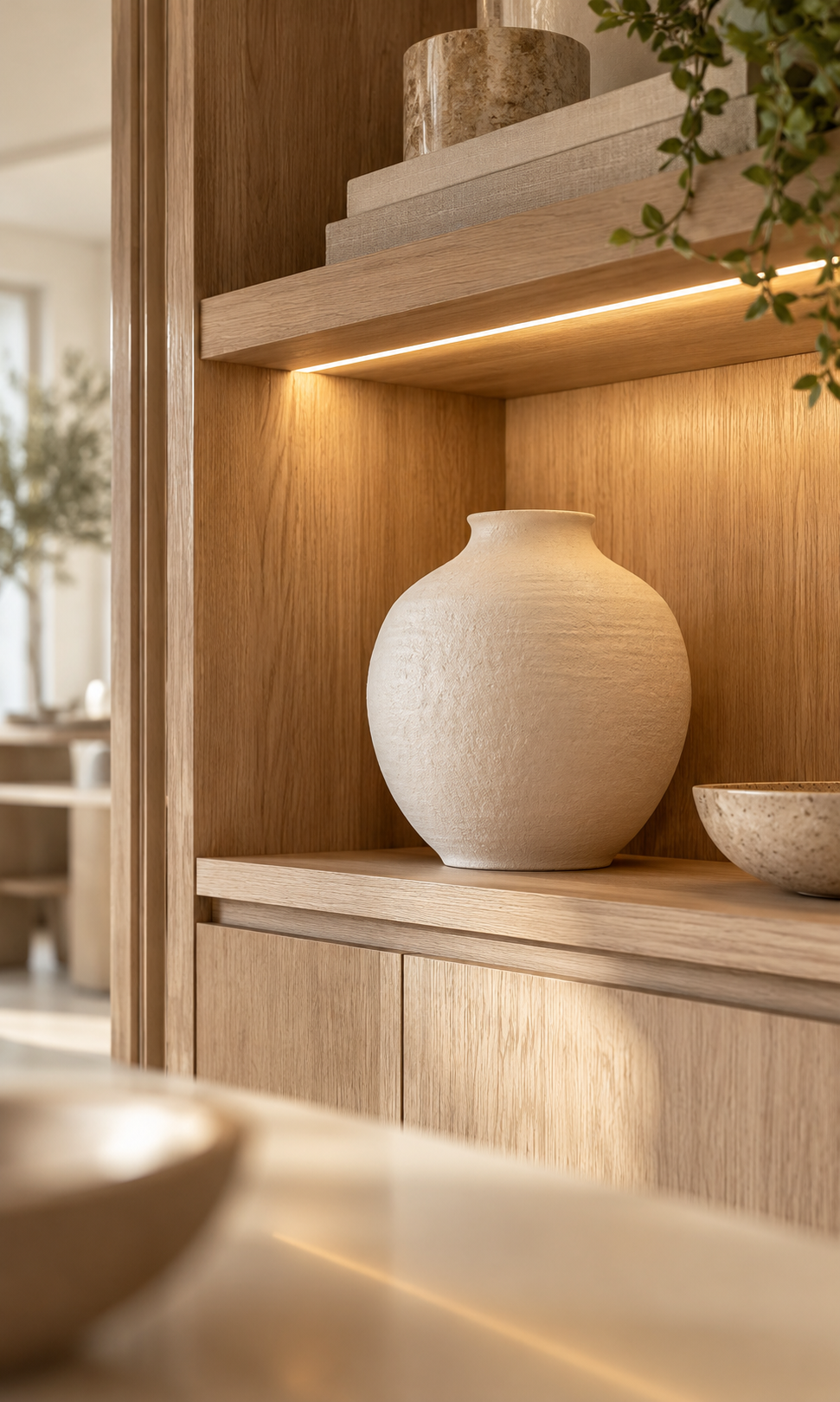 Integrated cabinet and wardrobe lighting