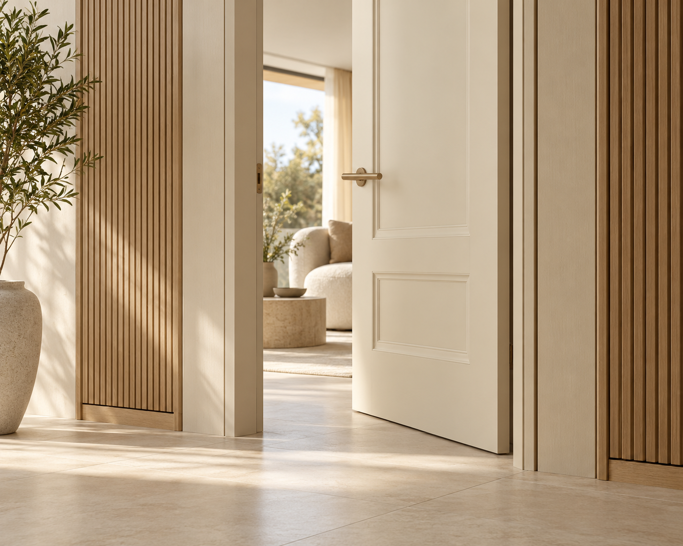 Interior doors and wall panels